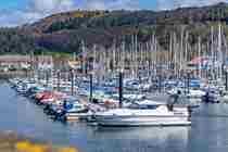 Largs Yacht Haven Marina With Hills