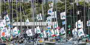 Plymouth 2018 Fastnet Pontoon Flags Credit RORC